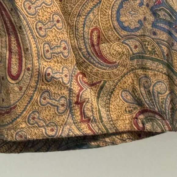 Lauren Ralph Lauren Paisley Cotton Button Down Shirt Brown Green M Heritage Prep - Picture 16 of 17
